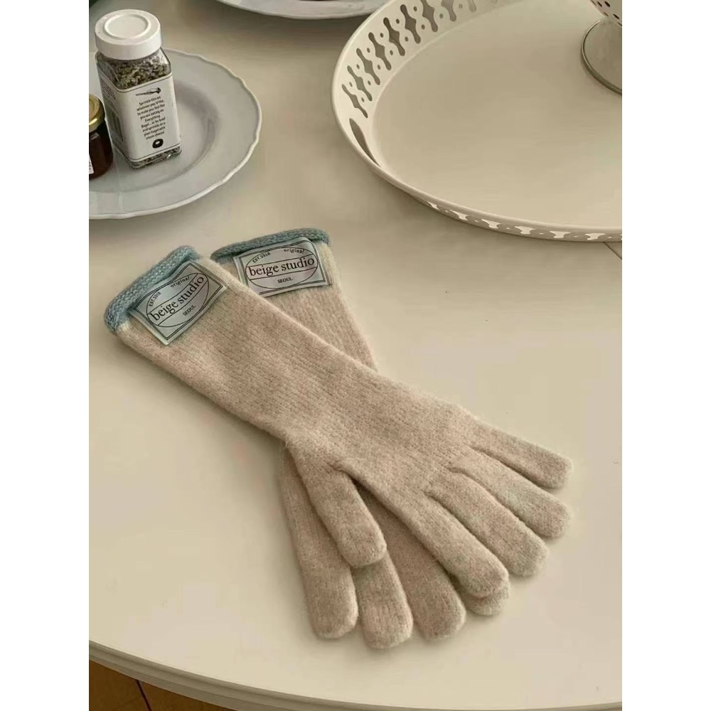 MiaoMiao Korea 可觸控撞色針織手套 冬季 東大門 正韓代購-細節圖7