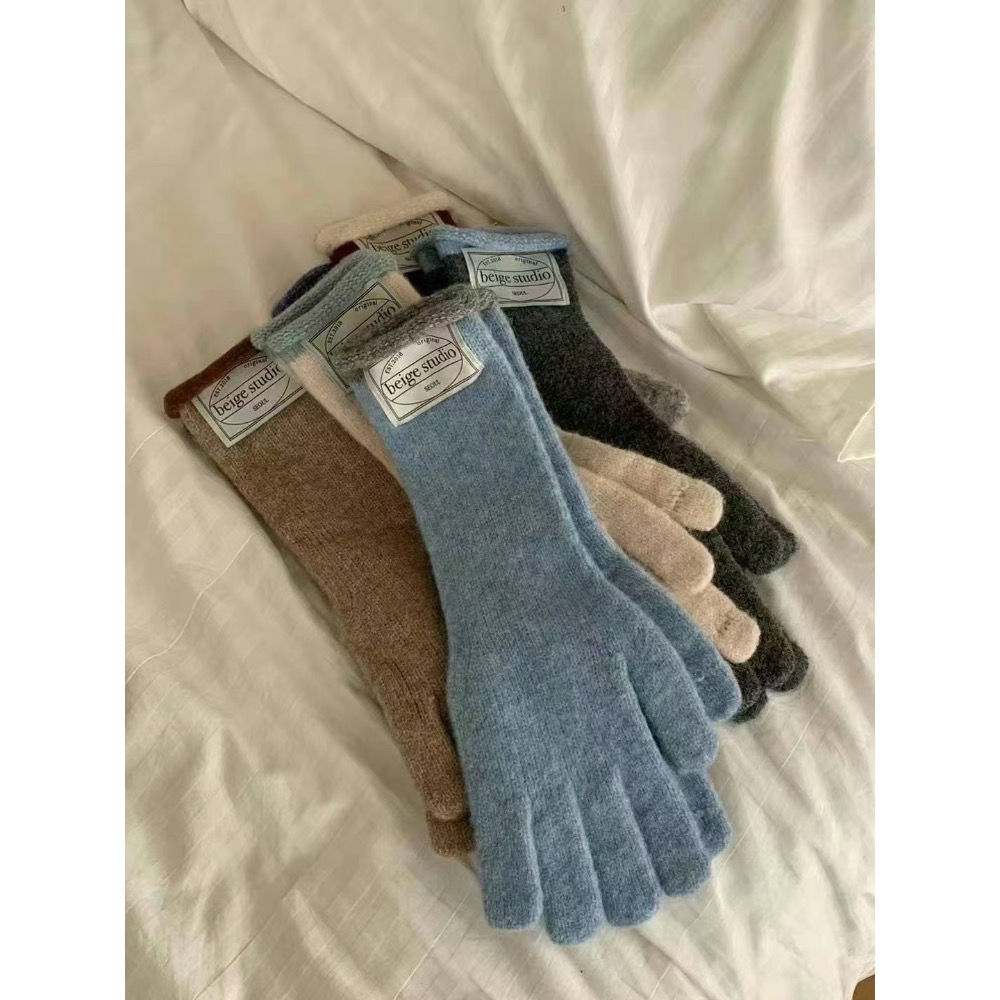 MiaoMiao Korea 可觸控撞色針織手套 冬季 東大門 正韓代購-細節圖8