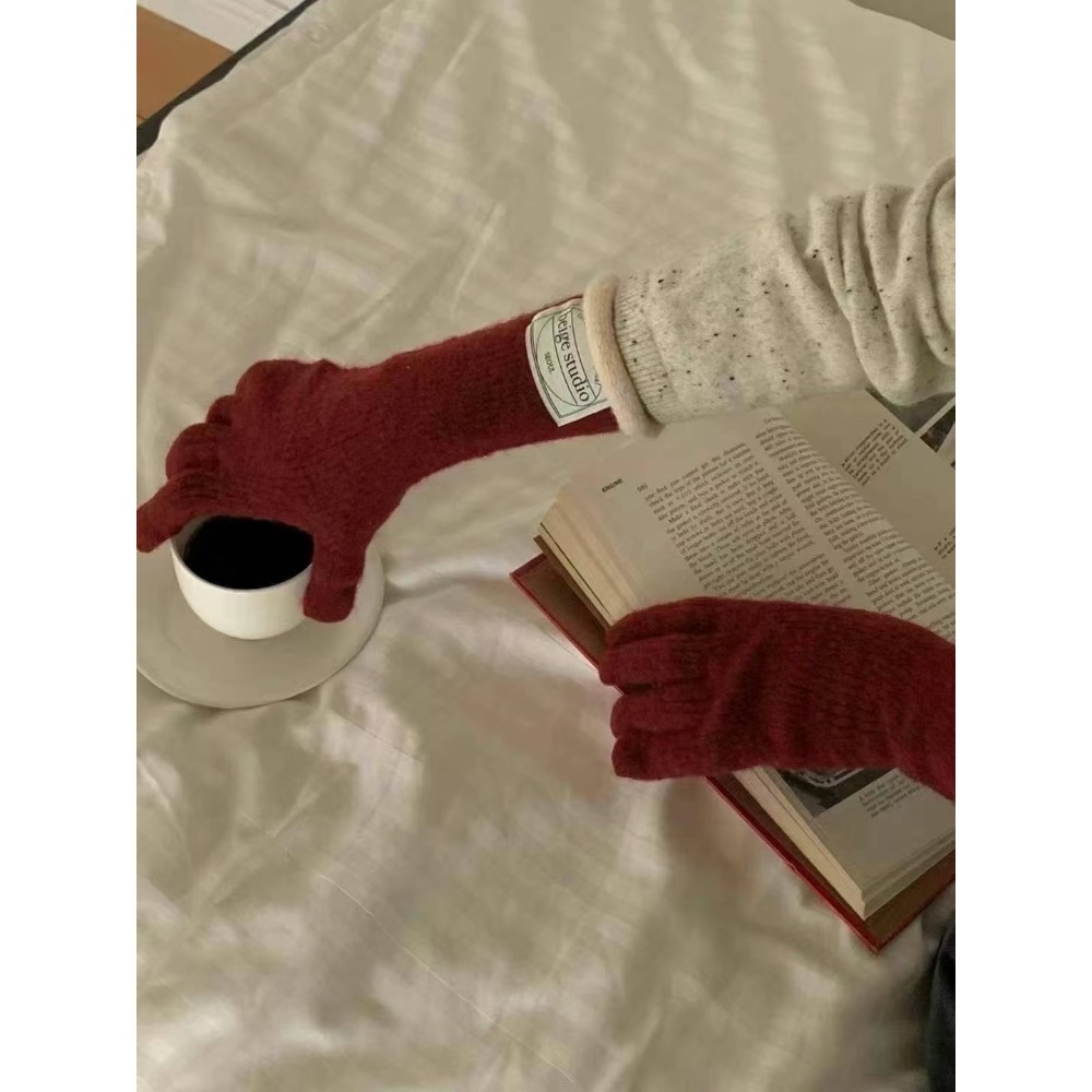 MiaoMiao Korea 可觸控撞色針織手套 冬季 東大門 正韓代購-細節圖9