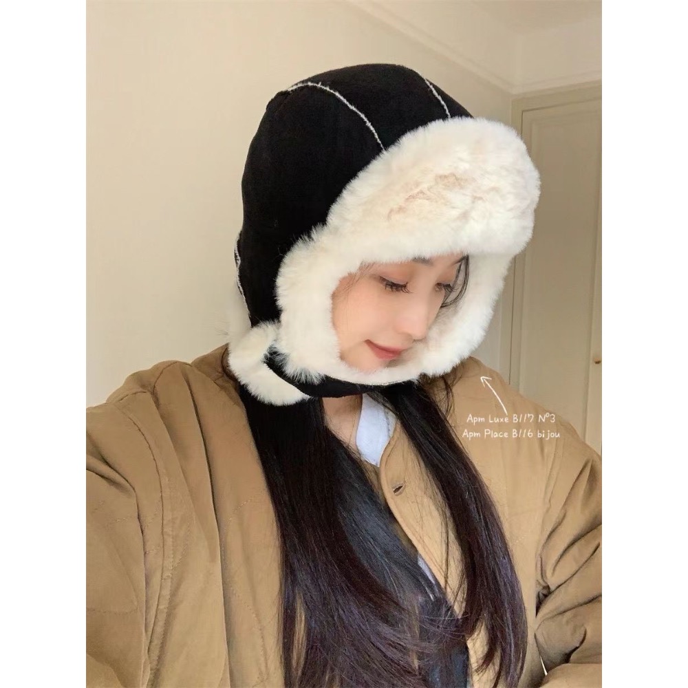MiaoMiao Korea 雪國暖冬❄️ 雪國防寒暖呼呼護耳帽 冬季 東大門 正韓代購-規格圖11