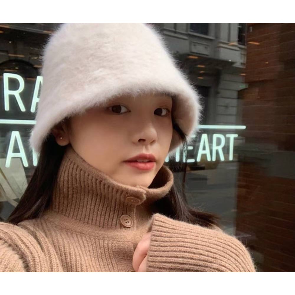 MiaoMiao Korea 秋冬就是奶呼呼毛絨絨⛄️ 仿兔毛鐘形帽 秋冬 東大門-細節圖2