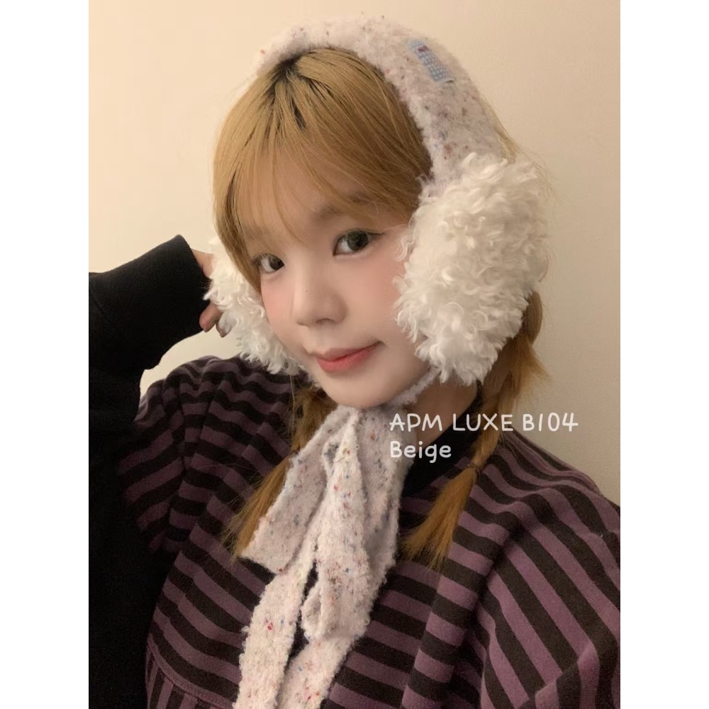 MiaoMiao Korea 糖豆色可愛羊絨毛耳罩🍬 秋冬 東大門 正韓代購-細節圖2