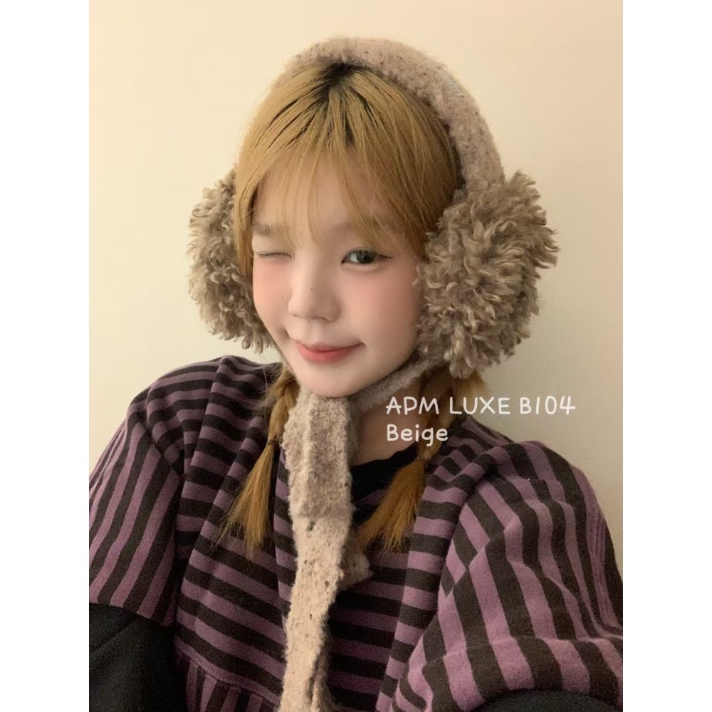 MiaoMiao Korea 糖豆色可愛羊絨毛耳罩🍬 秋冬 東大門 正韓代購-細節圖3