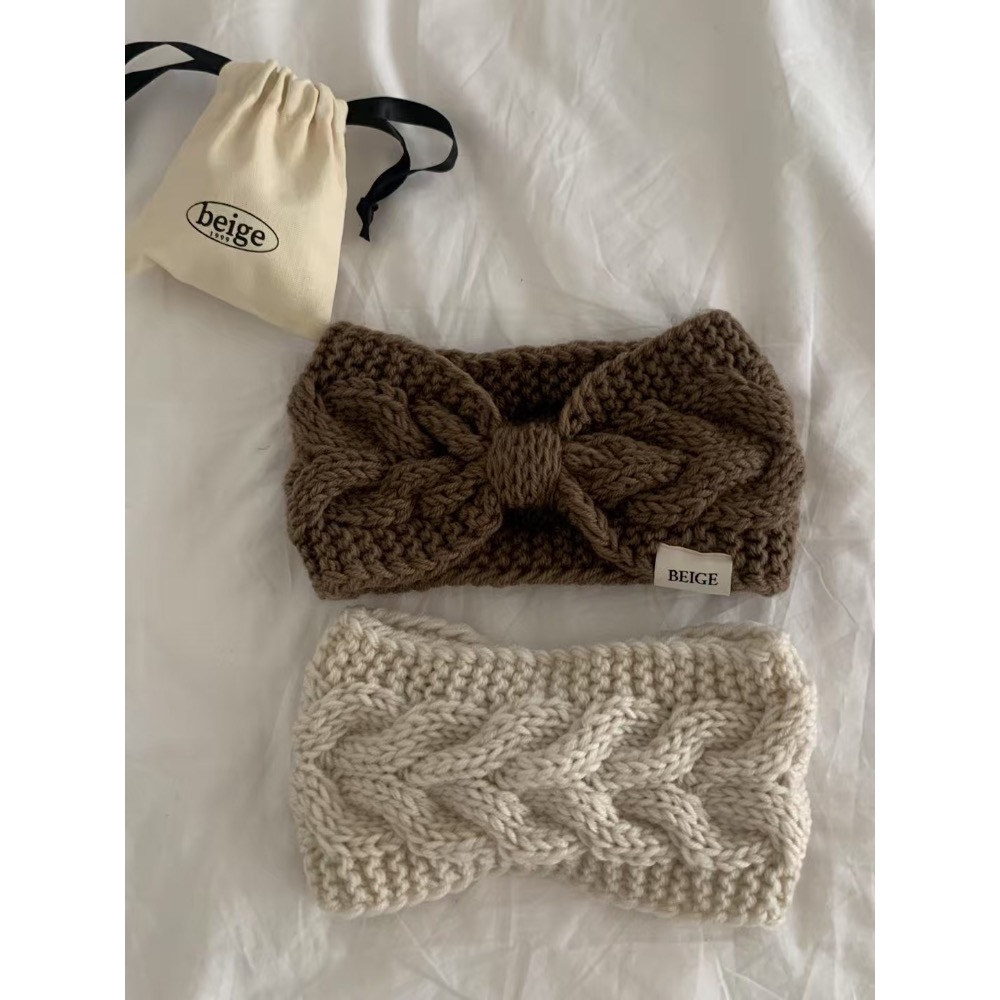 MiaoMiao Korea 東大門檔口姐姐都在戴🎀 寬版蝴蝶結針織髮帶 秋冬 東大門 正韓代購-細節圖11