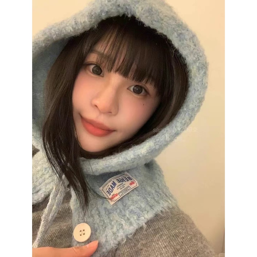 MiaoMiao Korea 🌟韓星都在戴🌟 巴拉克拉法帽 羊絨圍巾帽 秋冬 東大門 正韓代購-細節圖3