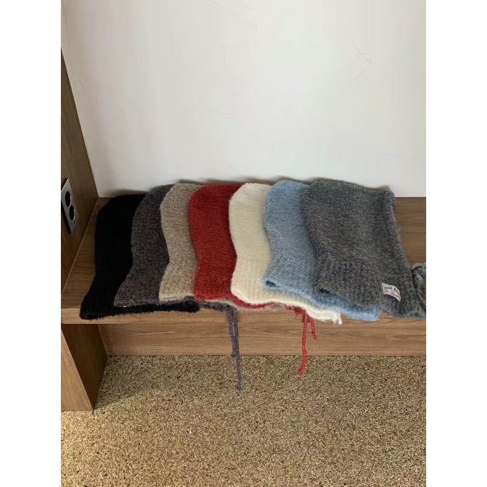 MiaoMiao Korea 🌟韓星都在戴🌟 巴拉克拉法帽 羊絨圍巾帽 秋冬 東大門 正韓代購-細節圖5