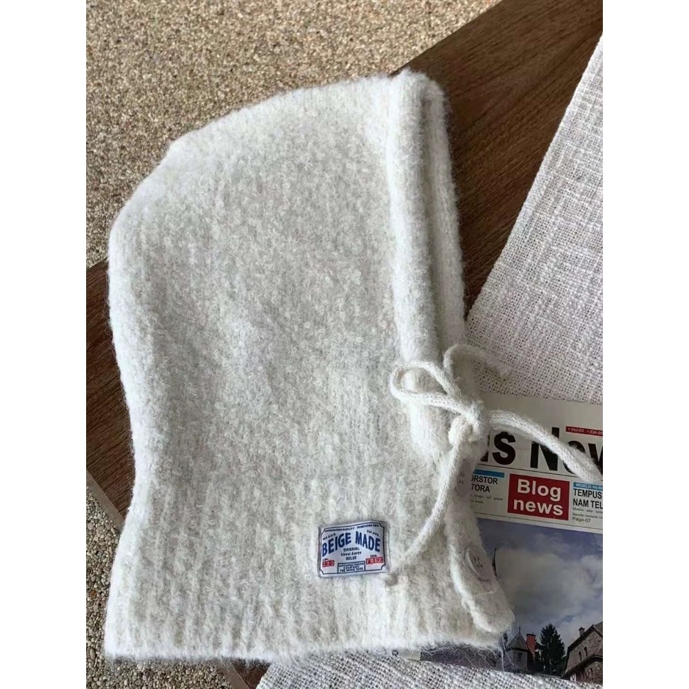 MiaoMiao Korea 🌟韓星都在戴🌟 巴拉克拉法帽 羊絨圍巾帽 秋冬 東大門 正韓代購-細節圖7