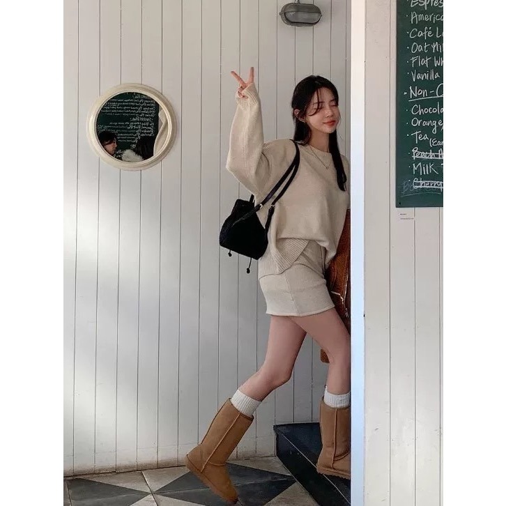 MiaoMiao Korea 針織套裝 針織上衣+針織褲裙 秋冬 東大門 正韓代購-細節圖2