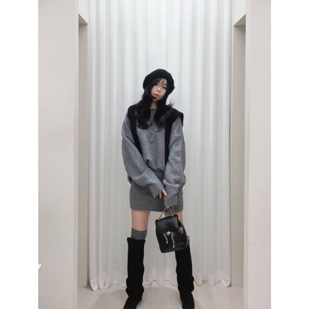 【現+預】MiaoMiao Korea 針織套裝 針織上衣+針織褲裙 秋冬 東大門 正韓代購-細節圖7