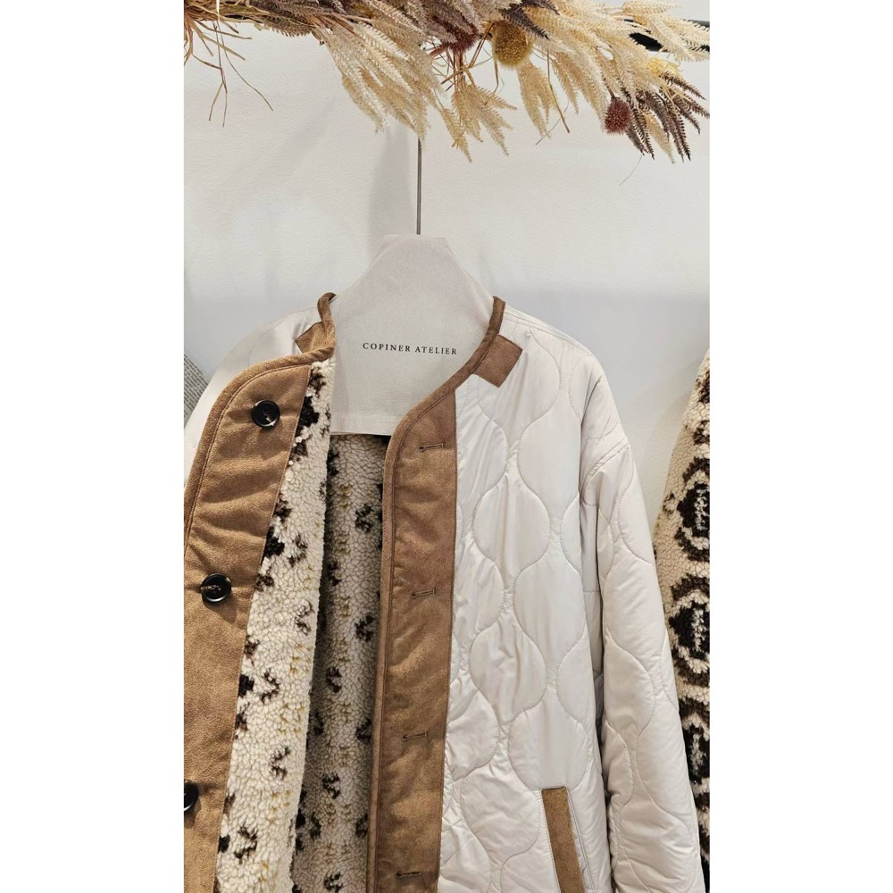 MiaoMiao Korea 費爾島羊羔毛鋪棉雙面大衣 Copiner 漂亮歐膩 秋冬 東大門 正韓代購-細節圖10