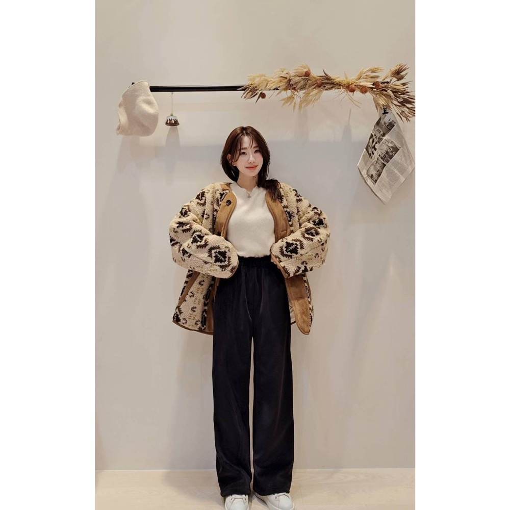 MiaoMiao Korea 休閒長腿加絨燈芯絨褲 Copiner 漂亮歐膩 秋冬 東大門 正韓代購-細節圖7