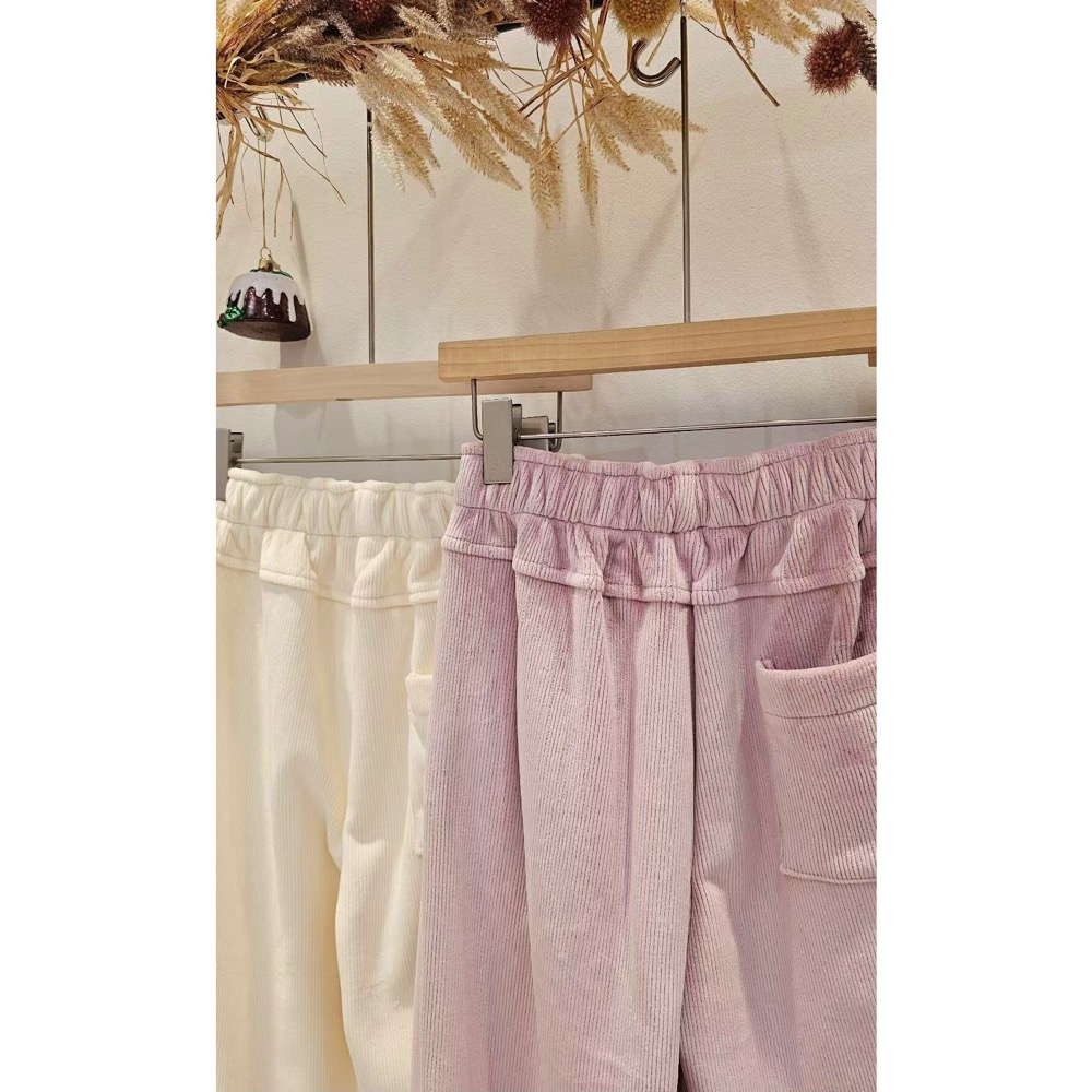 MiaoMiao Korea 休閒長腿加絨燈芯絨褲 Copiner 漂亮歐膩 秋冬 東大門 正韓代購-細節圖10