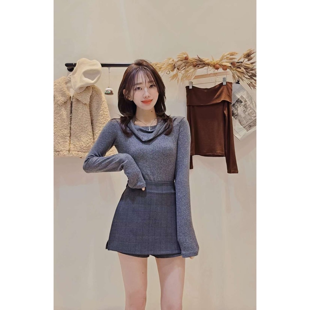 MiaoMiao Korea 多穿法露肩天絲羊毛超彈力T Copiner 漂亮歐膩 秋冬 東大門 正韓代購-細節圖6