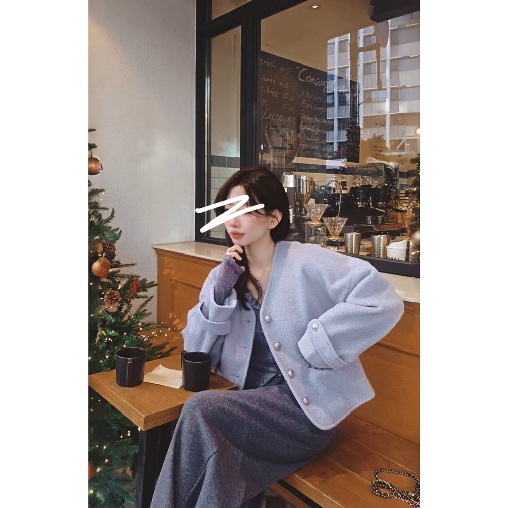 MiaoMiao Korea 經典混羊毛短外套 Copiner 漂亮歐膩 秋冬 東大門 正韓代購-細節圖6