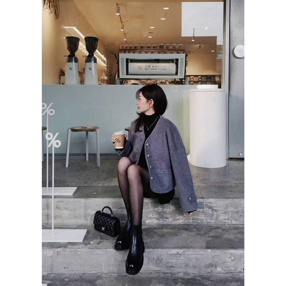 MiaoMiao Korea 經典混羊毛短外套 Copiner 漂亮歐膩 秋冬 東大門 正韓代購-細節圖9