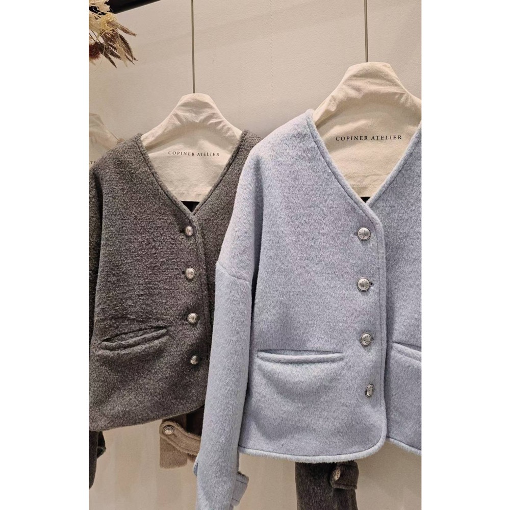 MiaoMiao Korea 經典混羊毛短外套 Copiner 漂亮歐膩 秋冬 東大門 正韓代購-細節圖10