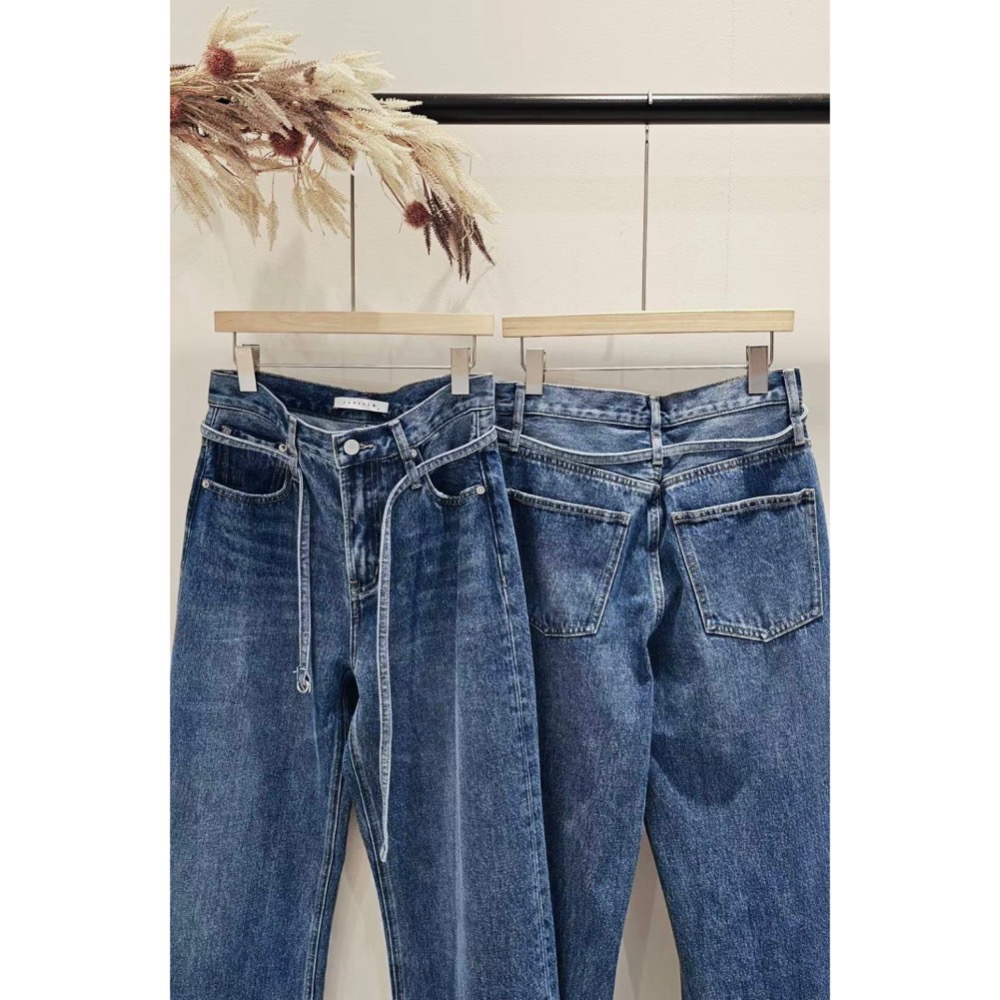 MiaoMiao Korea 歐美時髦的腰帶微寬牛仔褲 Copiner 漂亮歐膩 秋冬東大門 正韓代購-細節圖8