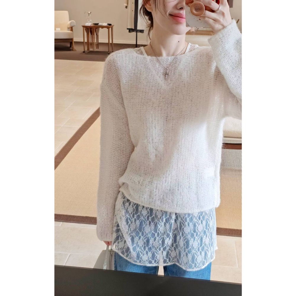 MiaoMiao Korea 搭配好物V領蕾絲長背心 Copiner 漂亮歐膩 秋季 東大門 正韓代購-細節圖4