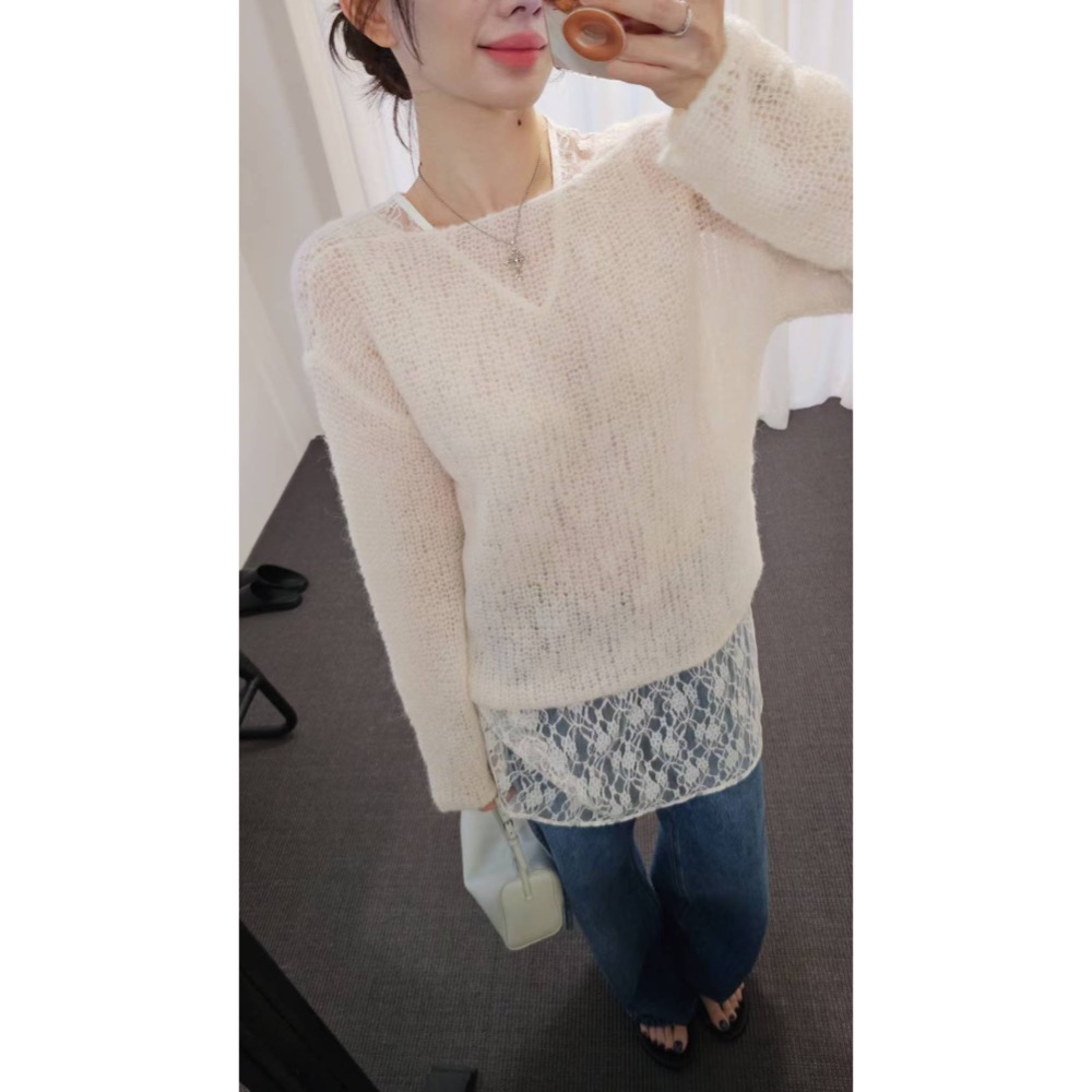 MiaoMiao Korea 搭配好物V領蕾絲長背心 Copiner 漂亮歐膩 秋季 東大門 正韓代購-細節圖5