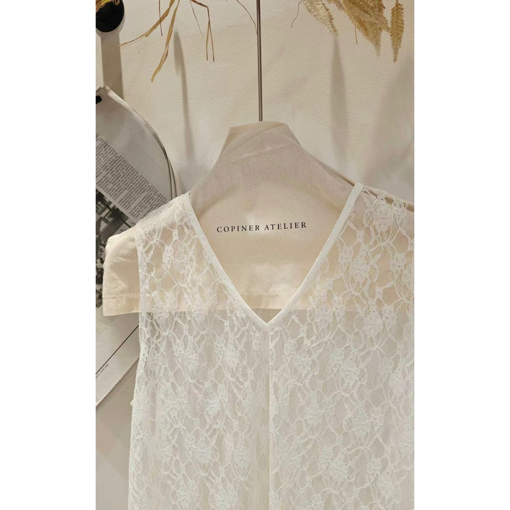 MiaoMiao Korea 搭配好物V領蕾絲長背心 Copiner 漂亮歐膩 秋季 東大門 正韓代購-細節圖9