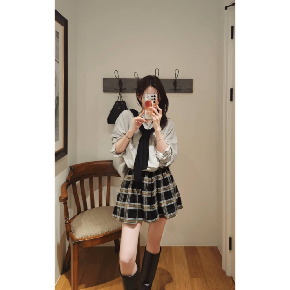 MiaoMiao Korea 英倫風小褲裙 Copiner 漂亮歐膩 秋冬 東大門 正韓代購-細節圖6