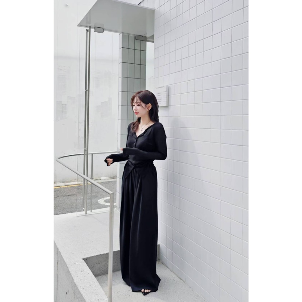 MiaoMiao Korea 升級版‼️ 法式鬆弛感闊腿西褲 Copiner 漂亮歐膩 秋季 東大門 正韓代購-細節圖6