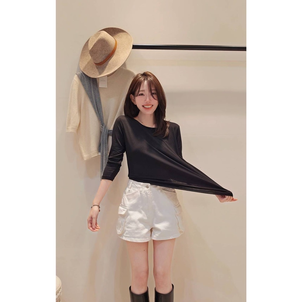 MiaoMiao Korea 萬能基礎天絲羊毛T Copiner 漂亮歐膩 秋季 東大門 正韓代購-細節圖2