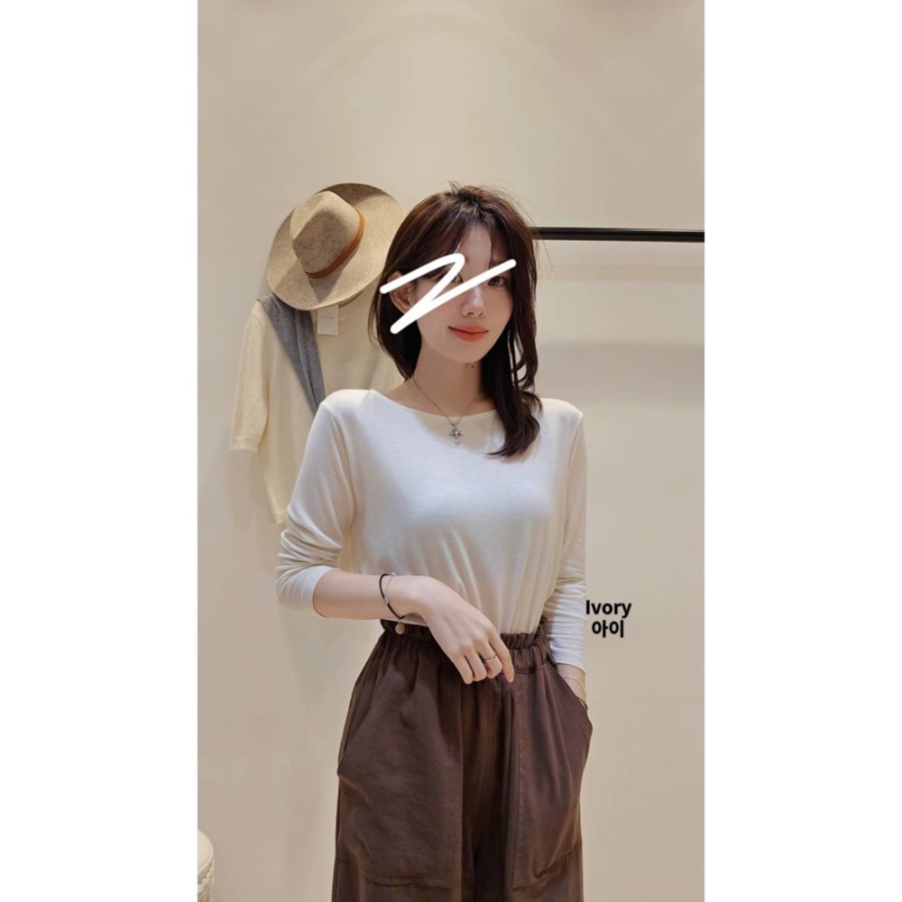 MiaoMiao Korea 萬能基礎天絲羊毛T Copiner 漂亮歐膩 秋季 東大門 正韓代購-細節圖3