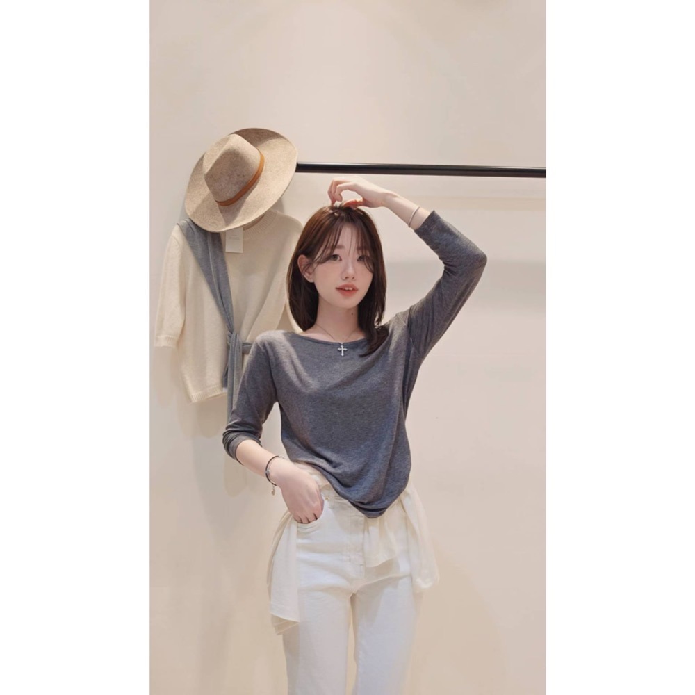 MiaoMiao Korea 萬能基礎天絲羊毛T Copiner 漂亮歐膩 秋季 東大門 正韓代購-細節圖5