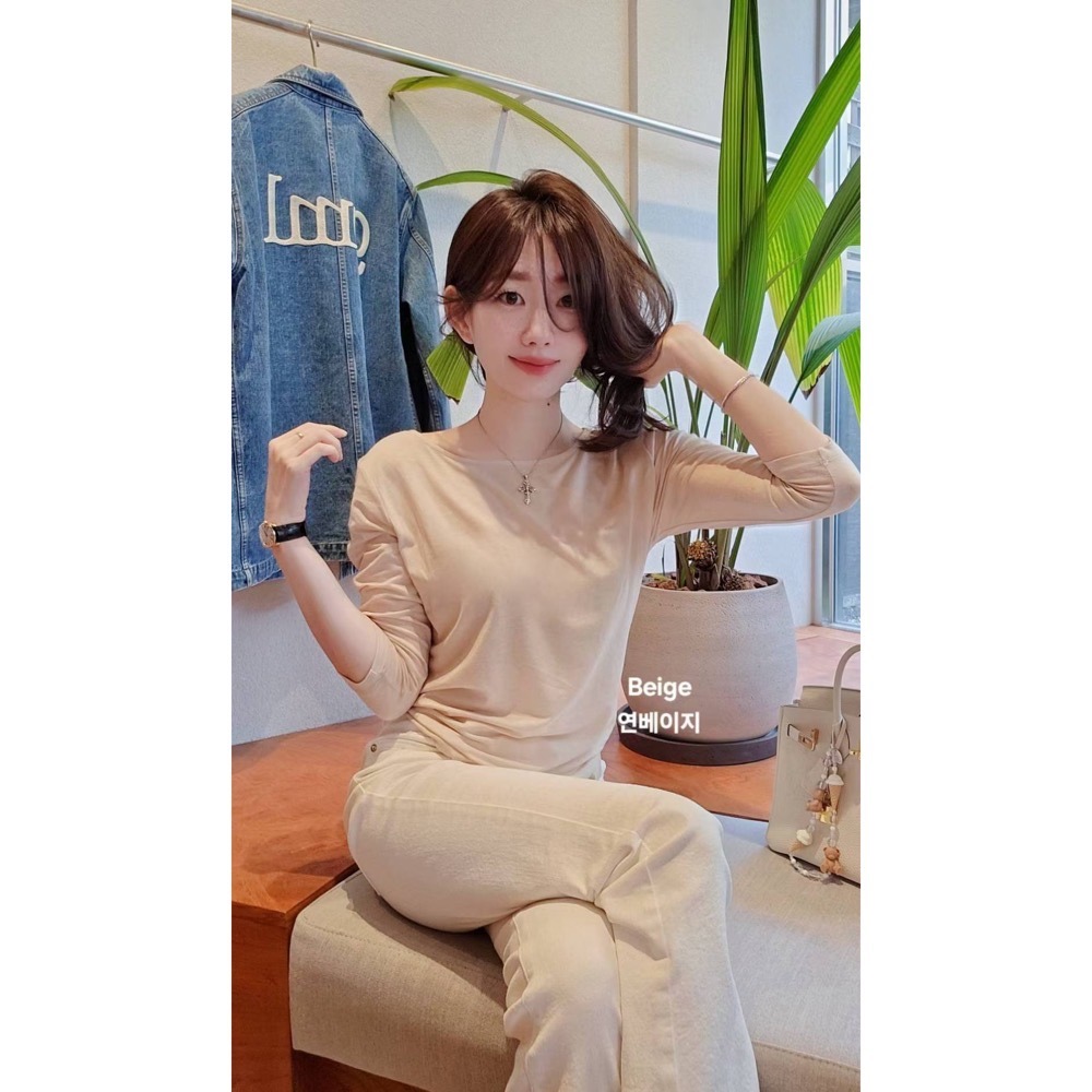 MiaoMiao Korea 萬能基礎天絲羊毛T Copiner 漂亮歐膩 秋季 東大門 正韓代購-細節圖6