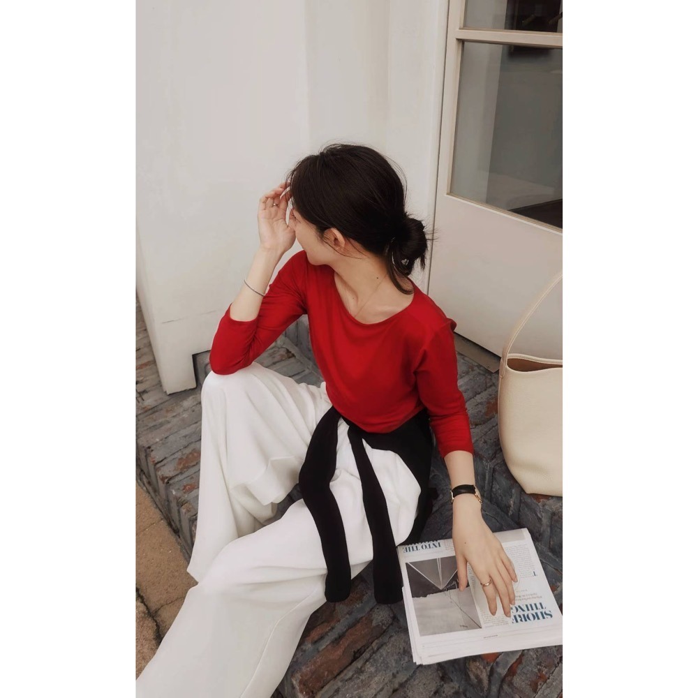 MiaoMiao Korea 萬能基礎天絲羊毛T Copiner 漂亮歐膩 秋季 東大門 正韓代購-細節圖8