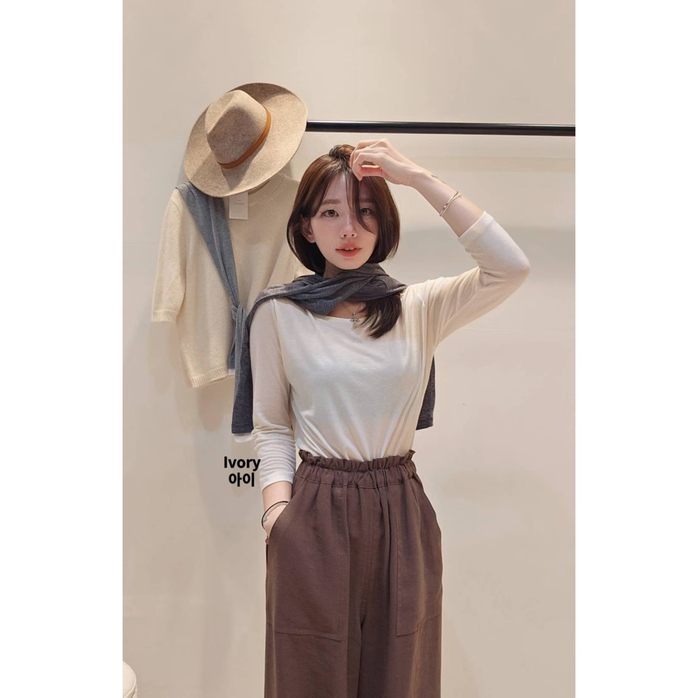 MiaoMiao Korea 萬能基礎天絲羊毛T Copiner 漂亮歐膩 秋季 東大門 正韓代購-規格圖11