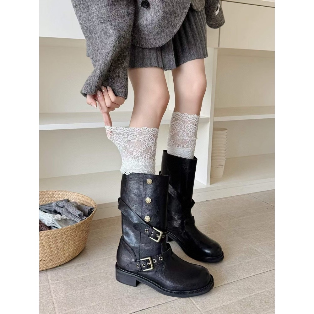 MiaoMiao Korea 絕美蕾絲邊小腿襪💖 秋冬 東大門 正韓代購-細節圖2