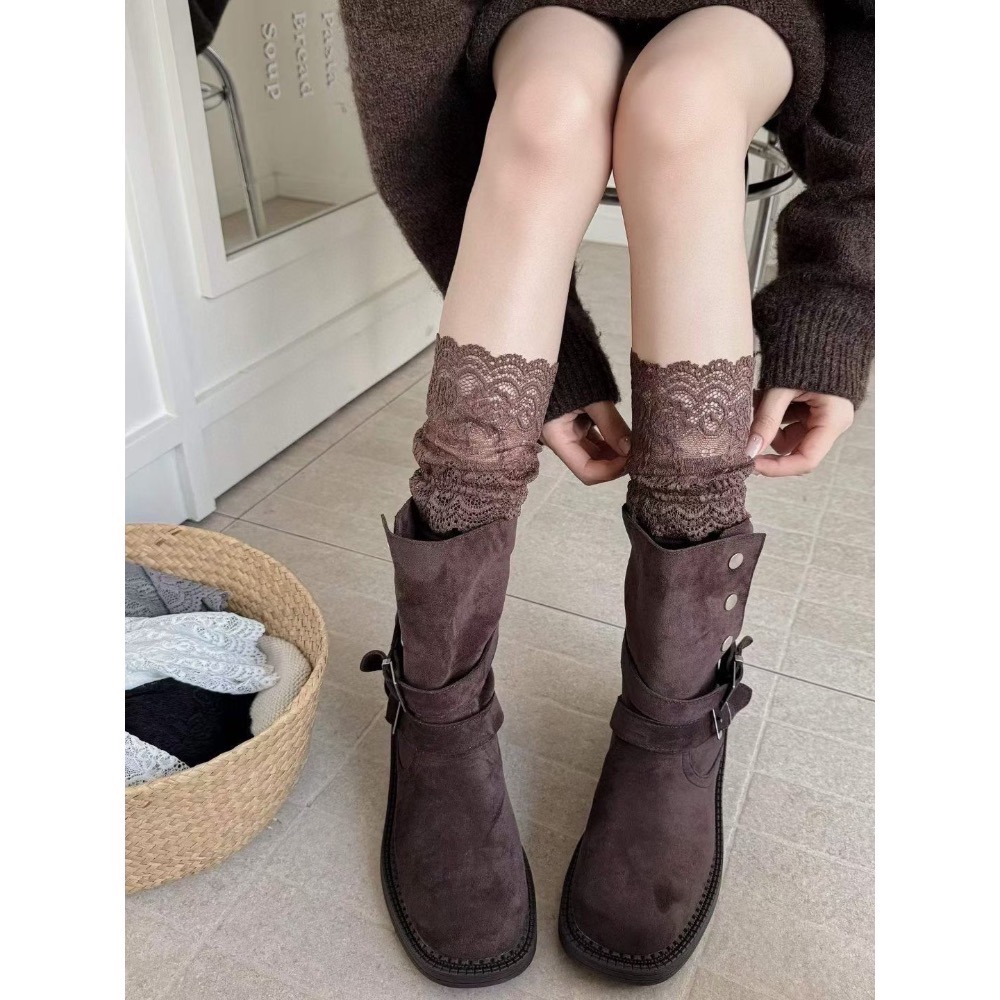 【現+預】MiaoMiao Korea 絕美蕾絲邊小腿襪💖 秋冬 東大門 正韓代購-細節圖3