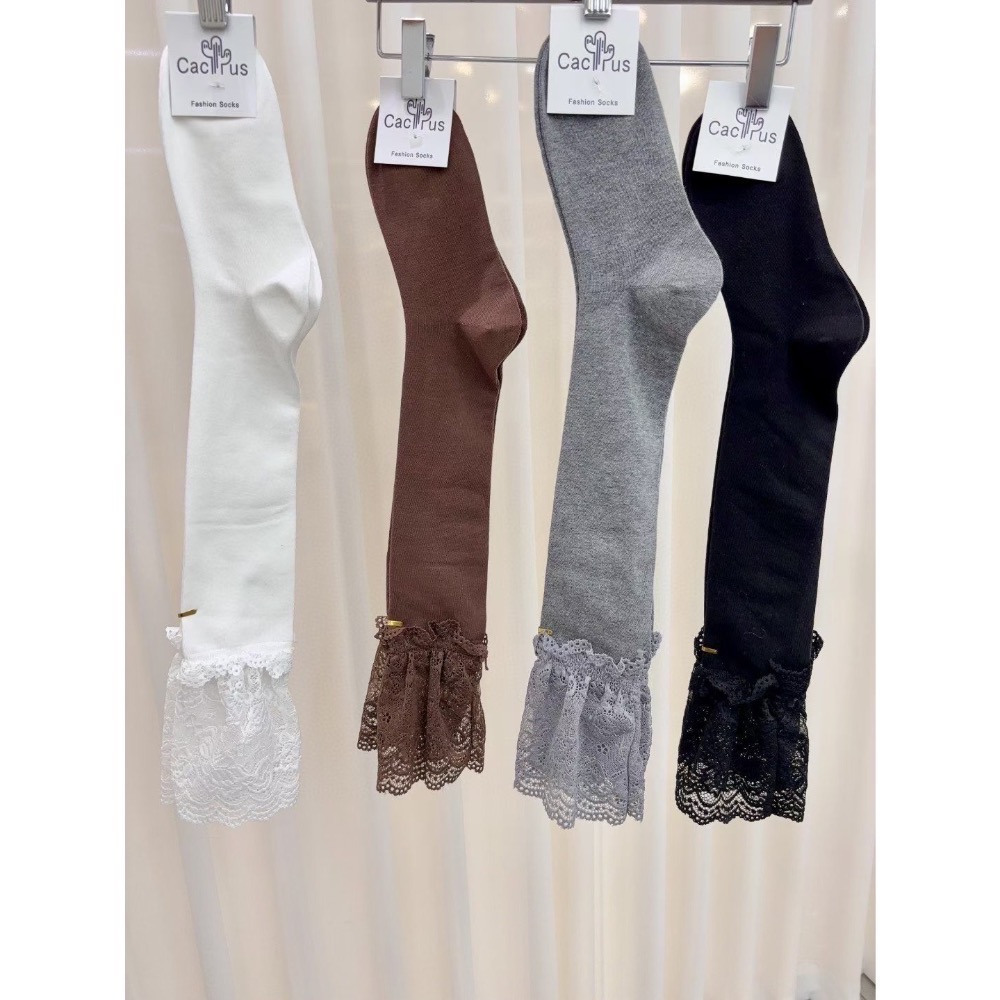 【現+預】MiaoMiao Korea 絕美蕾絲邊小腿襪💖 秋冬 東大門 正韓代購-細節圖6