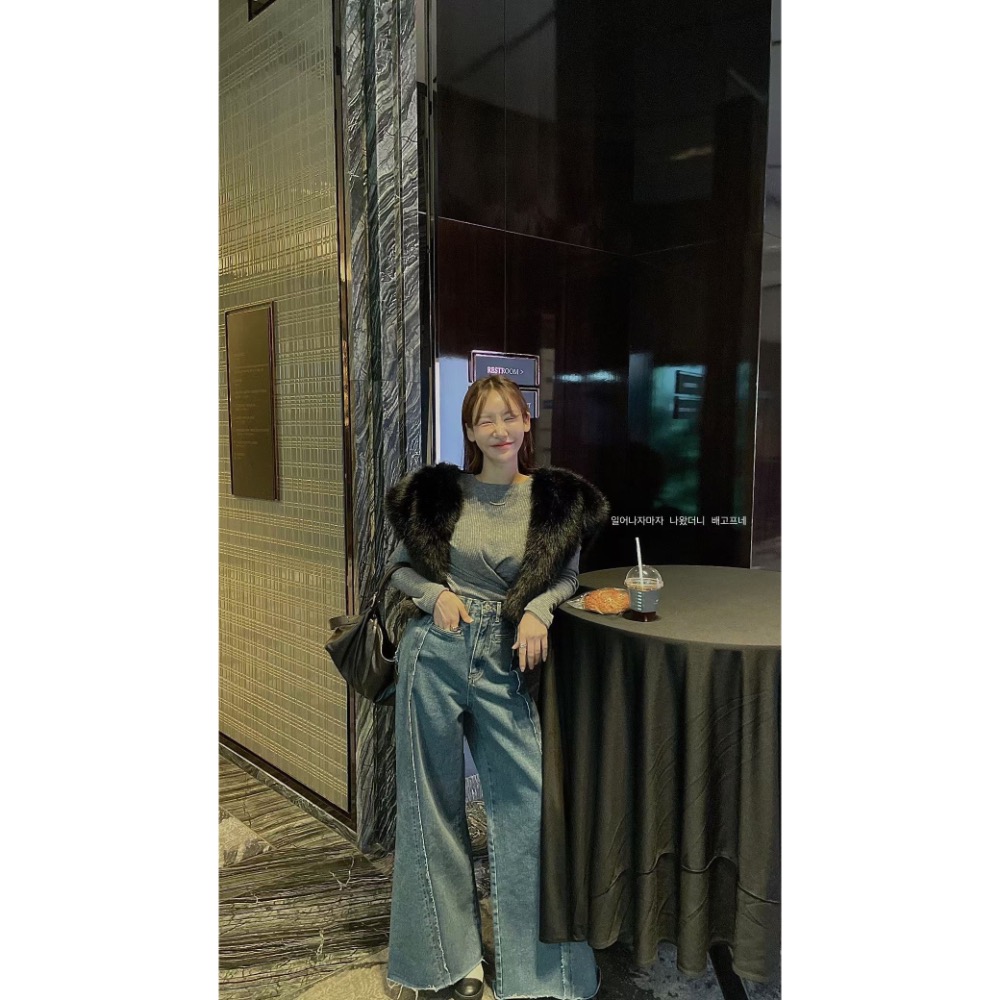 MiaoMiao Korea 千金感毛絨絨背心外套 Mienne 米妮歐膩 秋冬 東大門 正韓代購-細節圖7