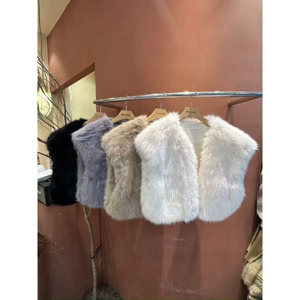 MiaoMiao Korea 千金感毛絨絨背心外套 Mienne 米妮歐膩 秋冬 東大門 正韓代購-細節圖11