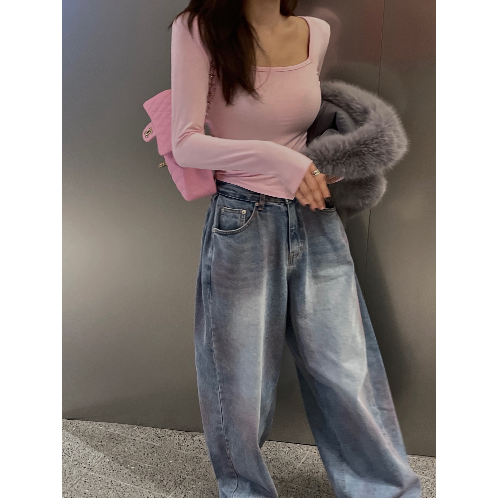 【現貨】MiaoMiao Korea 方領不規則下擺長袖上衣 Mienne 米妮歐膩 秋季 東大門 正韓代購-細節圖4