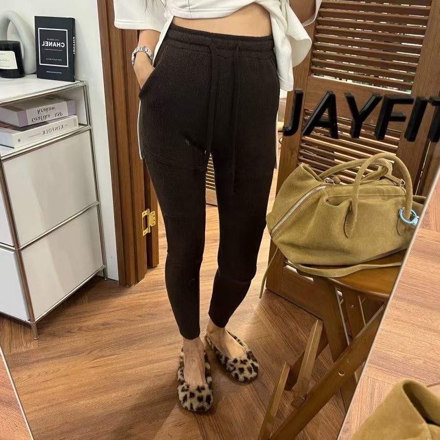 MiaoMiao Korea 保暖配件🔥 百搭鬆緊抽繩內搭褲 Mienne 米妮歐膩 秋冬 東大門 正韓代購-細節圖7