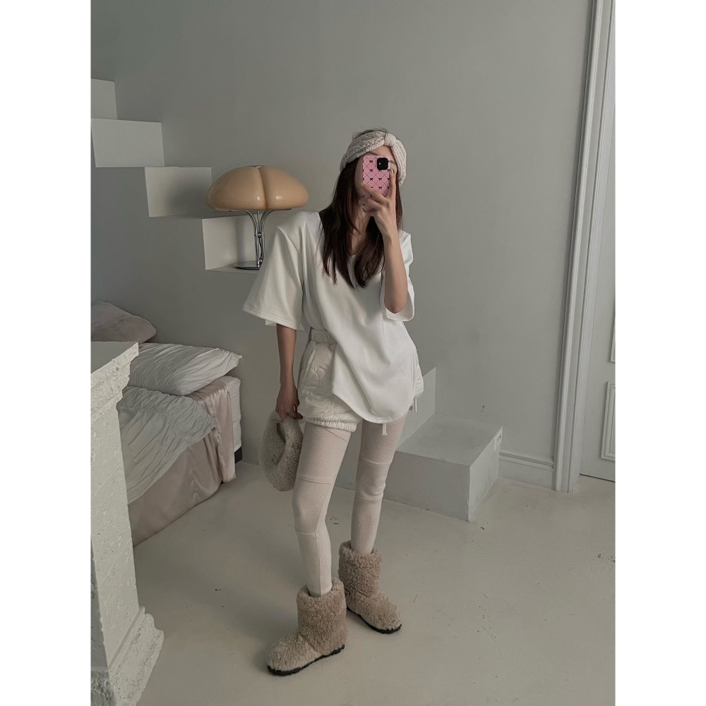 MiaoMiao Korea 保暖配件🔥 百搭鬆緊抽繩內搭褲 Mienne 米妮歐膩 秋冬 東大門 正韓代購-細節圖10