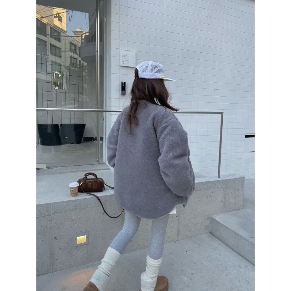 MiaoMiao Korea 羊羔毛壓扣鋪棉外套 Mienne 米妮歐膩 冬季 東大門 正韓代購-細節圖5