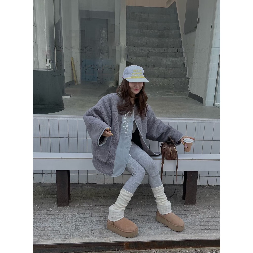 MiaoMiao Korea 羊羔毛壓扣鋪棉外套 Mienne 米妮歐膩 冬季 東大門 正韓代購-細節圖7