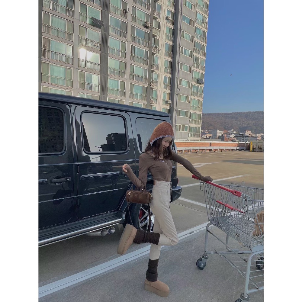 MiaoMiao Korea 亨利領開釦長袖上衣 Mienne 米妮歐膩 秋冬 東大門 正韓代購-細節圖4