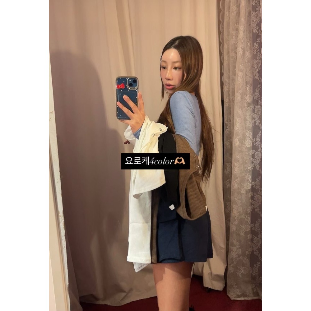 MiaoMiao Korea 亨利領開釦長袖上衣 Mienne 米妮歐膩 秋冬 東大門 正韓代購-細節圖9