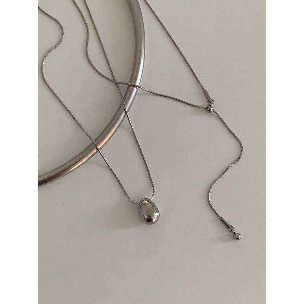 MiaoMiao Korea 簡約水滴可調式Y字鏈 秋冬 東大門 正韓代購-細節圖3