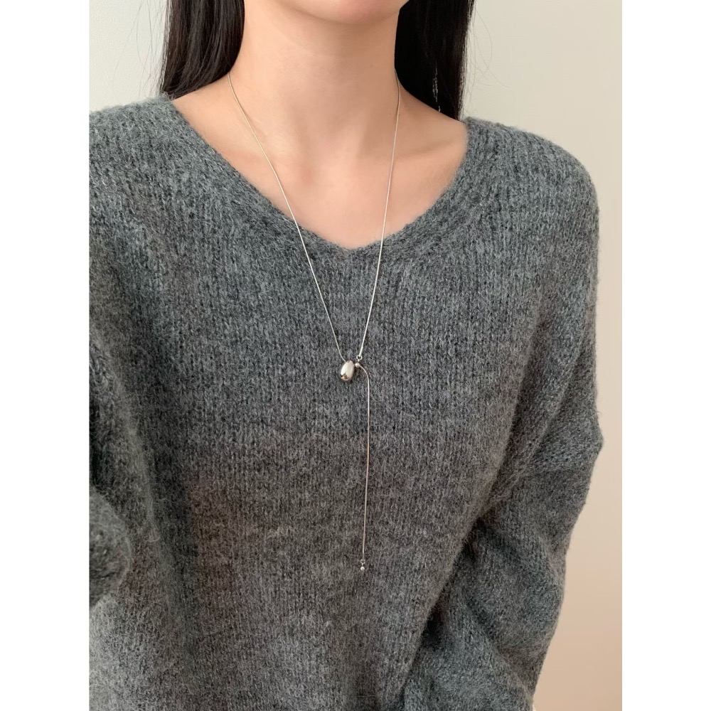 MiaoMiao Korea 簡約水滴可調式Y字鏈 秋冬 東大門 正韓代購-細節圖5