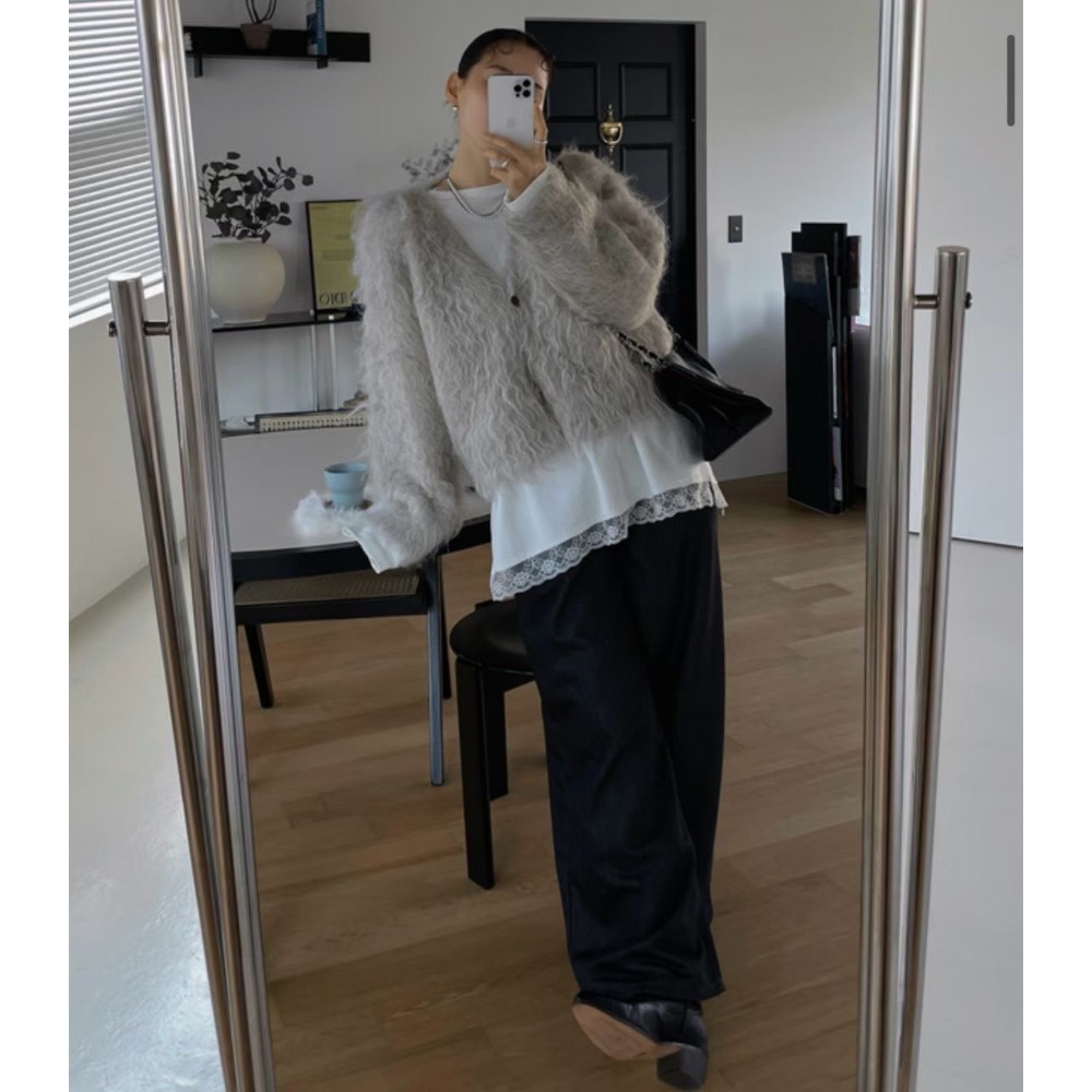 MiaoMiao Korea 內搭疊穿神伴侶💖 蕾絲下擺長袖T恤 秋冬 東大門 正韓代購-細節圖7