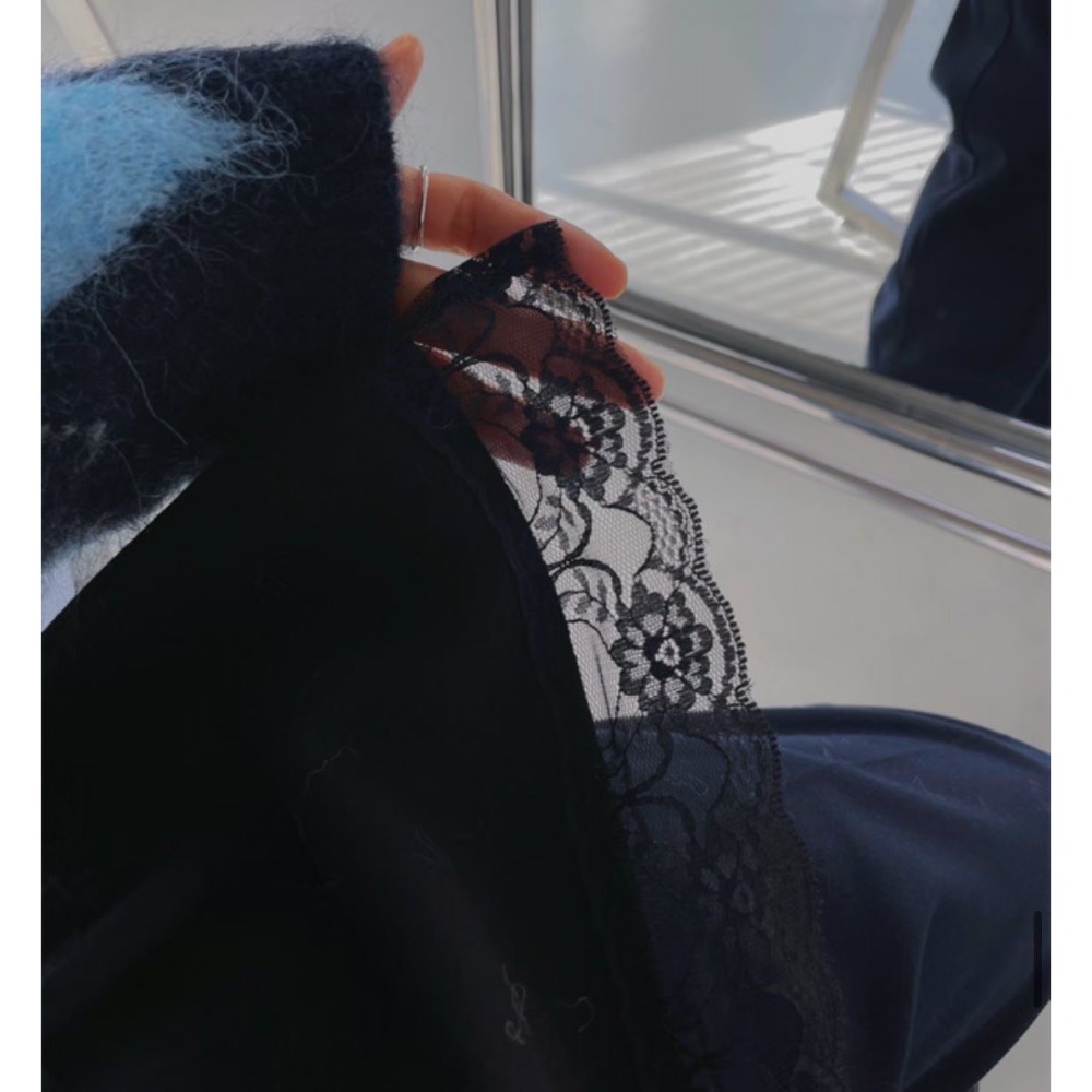 MiaoMiao Korea 內搭疊穿神伴侶💖 蕾絲下擺長袖T恤 秋冬 東大門 正韓代購-細節圖8