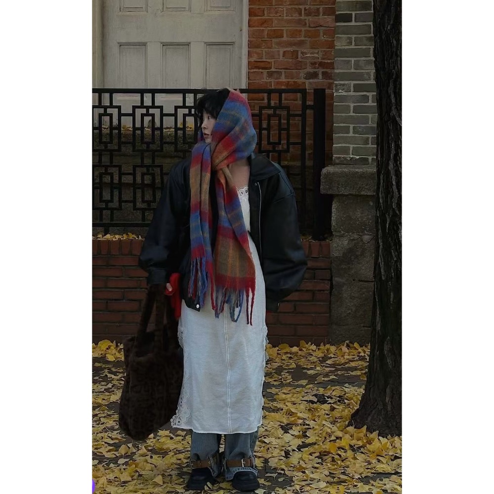 MiaoMiao Korea 抗寒保暖首選🏆 厚實絨毛皮格外套 冬季 東大門 正韓代購-細節圖2