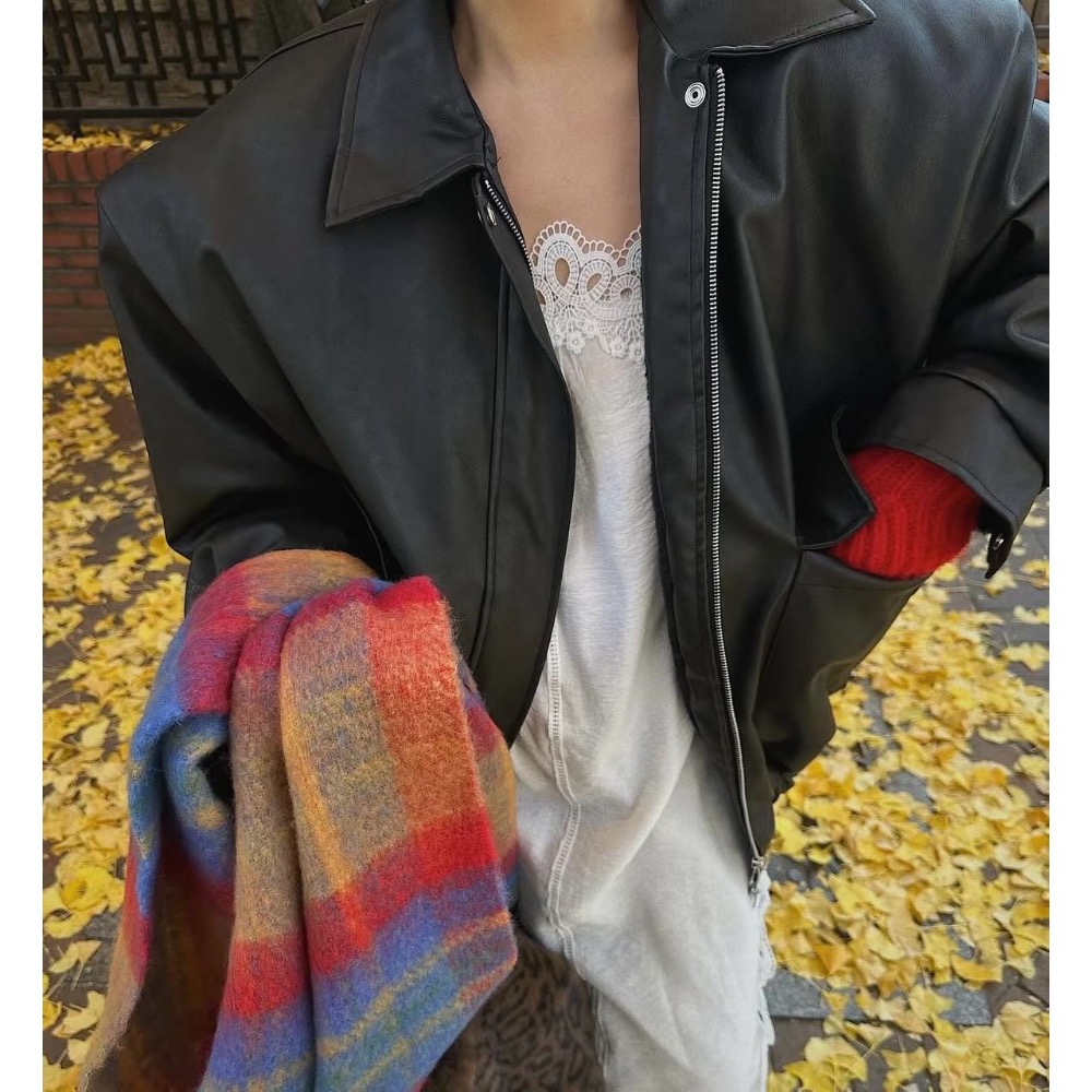 MiaoMiao Korea 抗寒保暖首選🏆 厚實絨毛皮格外套 冬季 東大門 正韓代購-細節圖4